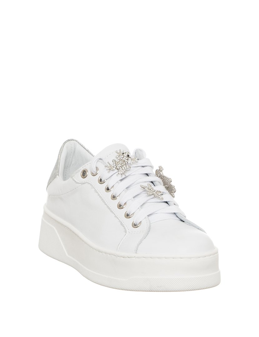 Ténis Senhora Branco e Prateado