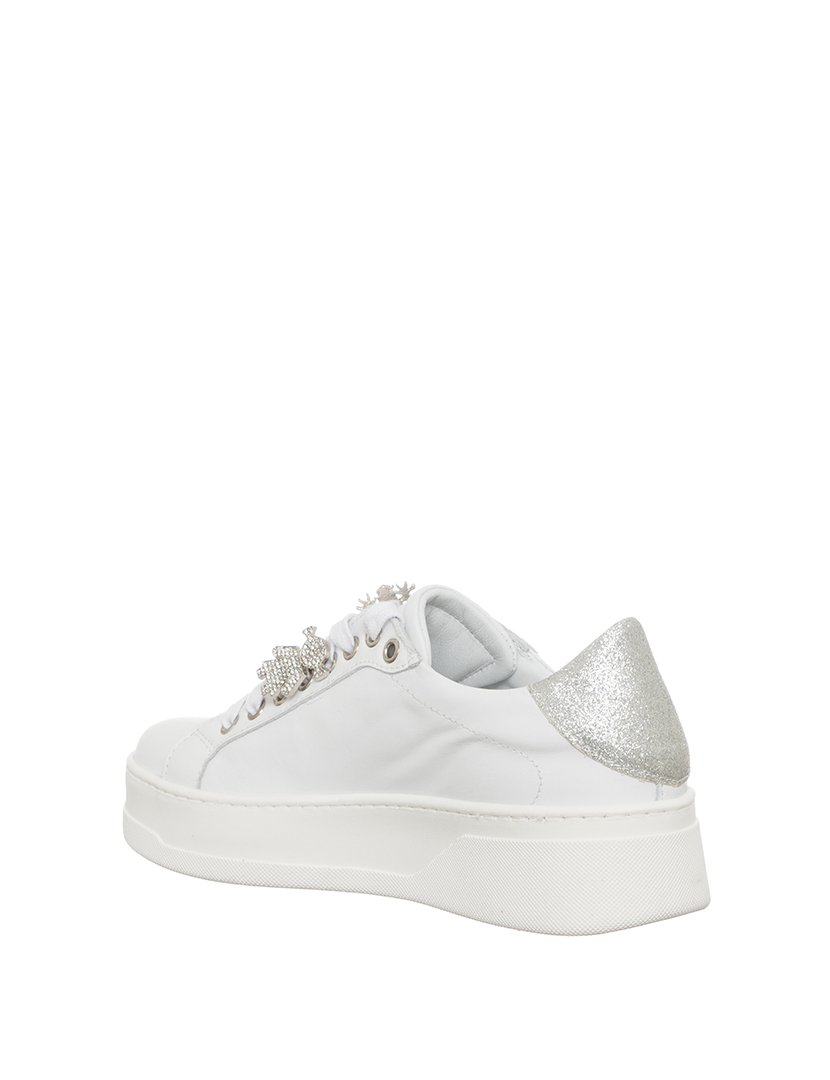 Ténis Senhora Branco e Prateado