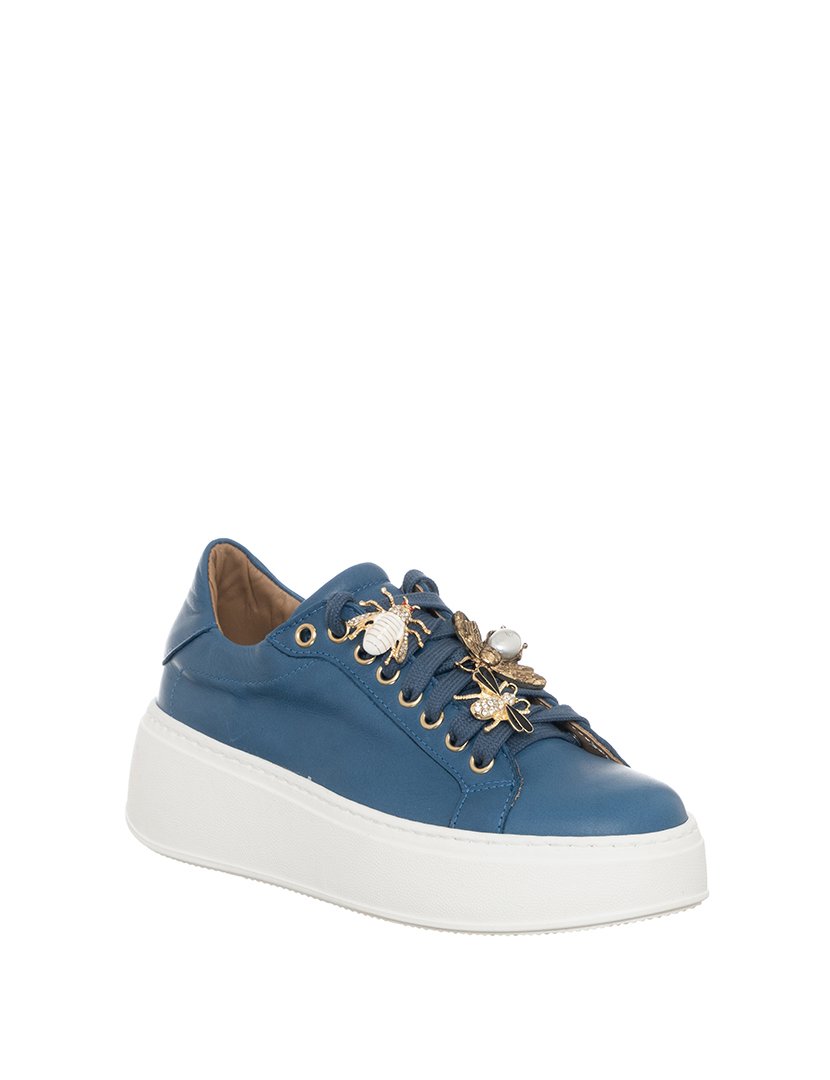 Ténis Senhora Azul e Dourado