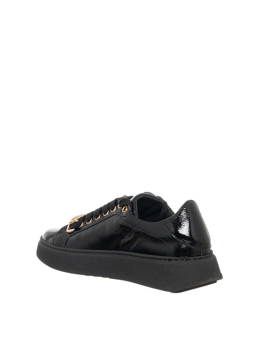 Ténis Senhora Preto e Dourado