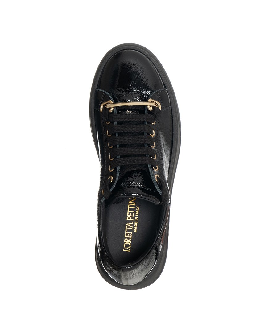 Ténis Senhora Preto e Dourado