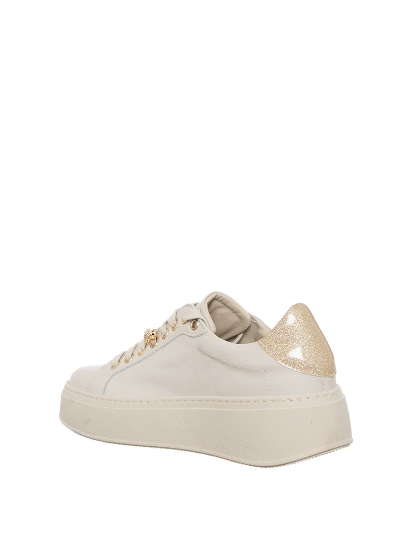 Ténis Senhora Bege e Dourado