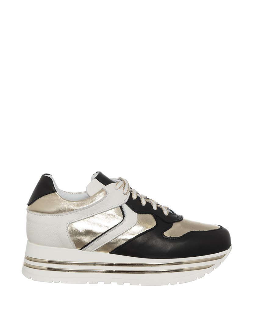 Ténis Senhora Preto e Dourado