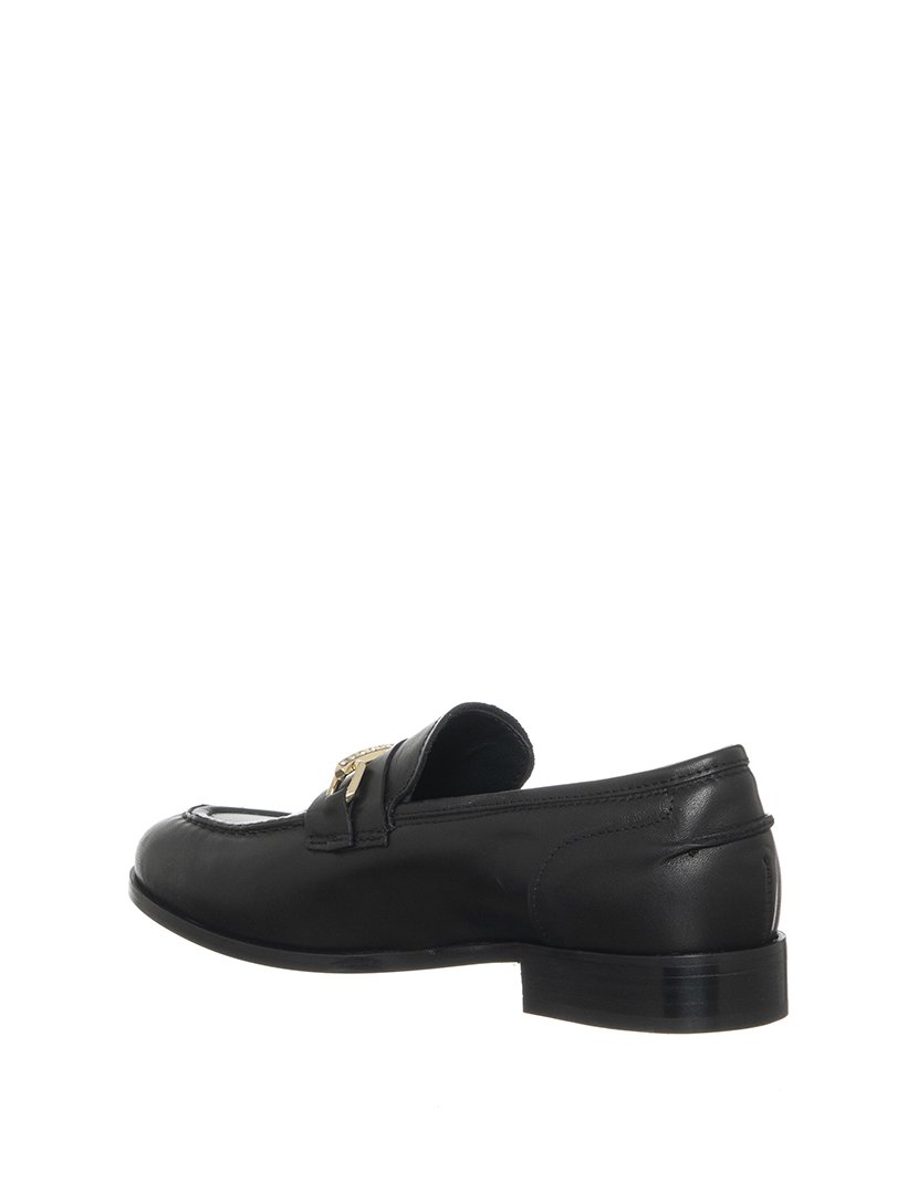 Mocassins Senhora Preto e Dourado