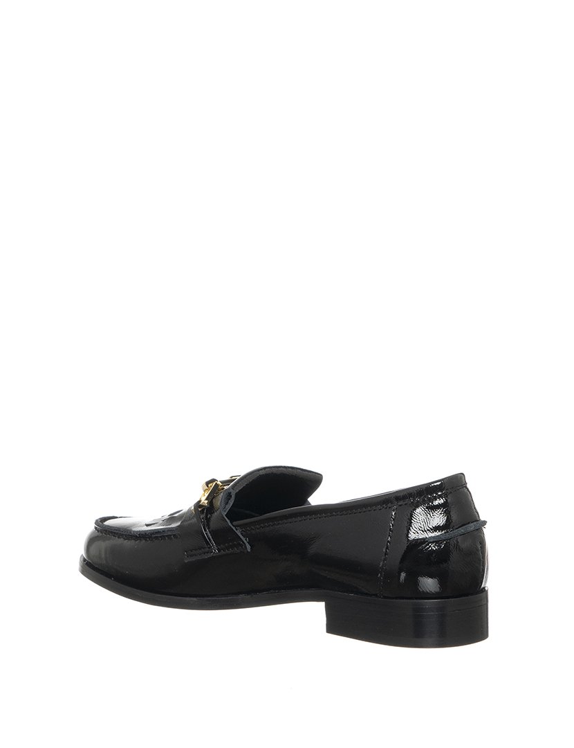 Mocassins Senhora Preto e Dourado
