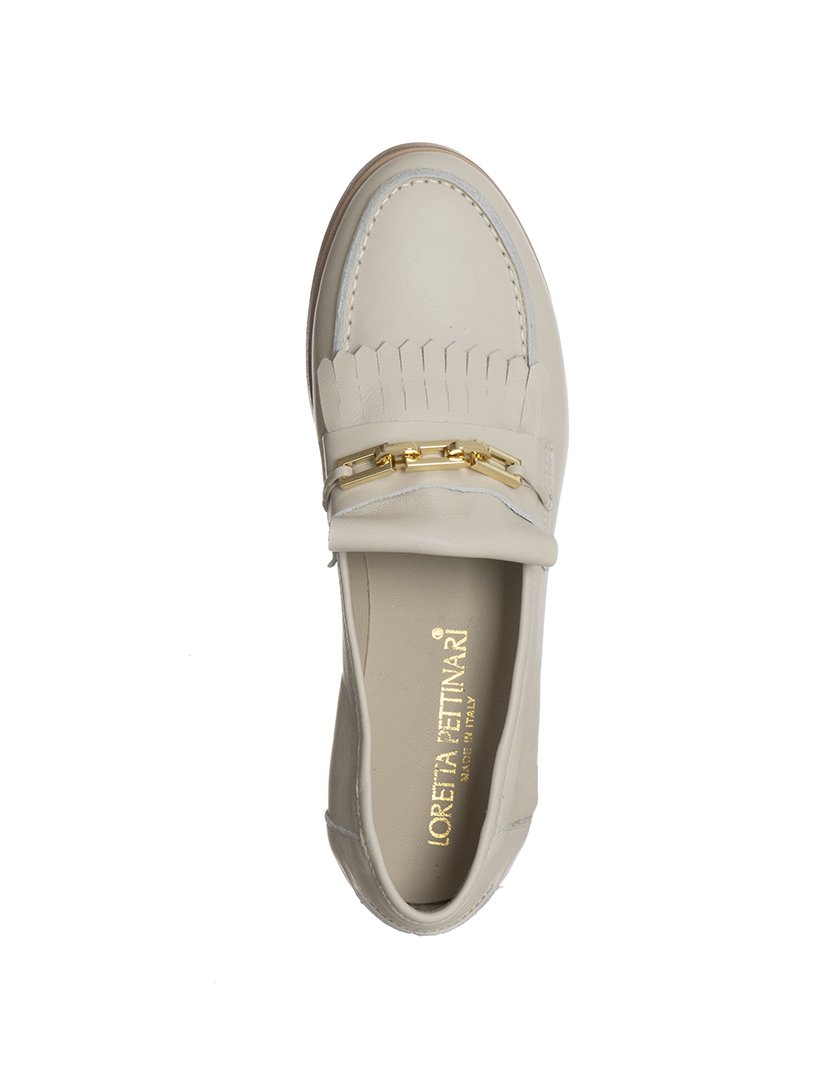 Mocassins Senhora Bege e Dourado
