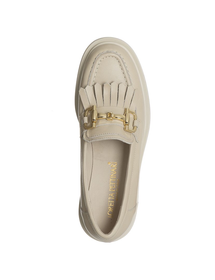 Mocassins Senhora Bege e Dourado