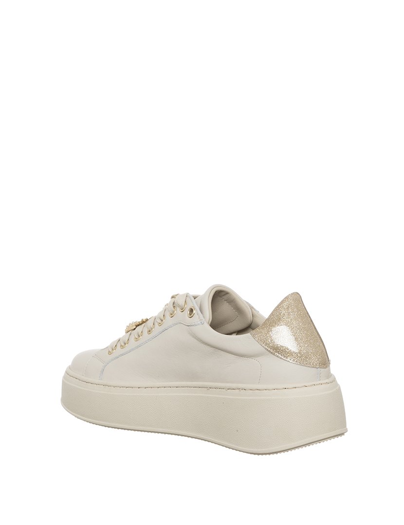 Ténis Senhora Bege e Dourado