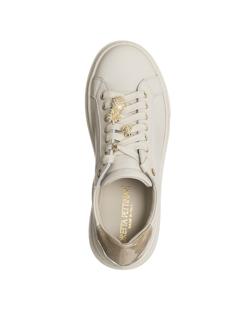 Ténis Senhora Bege e Dourado