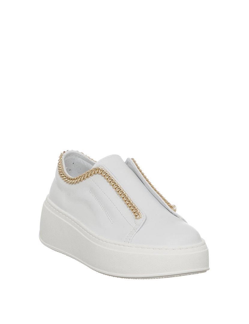 Ténis Senhora Branco e Dourado