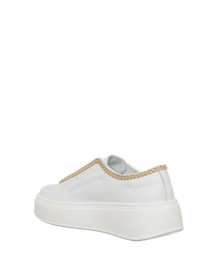 Ténis Senhora Branco e Dourado