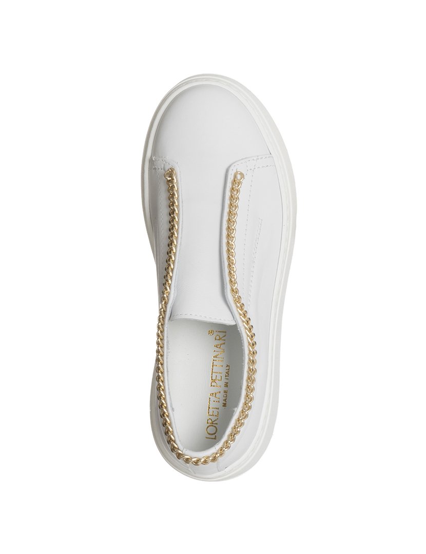 Ténis Senhora Branco e Dourado