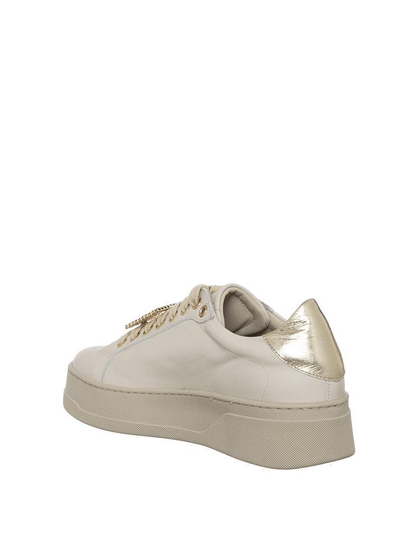 Ténis Senhora Bege e Dourado