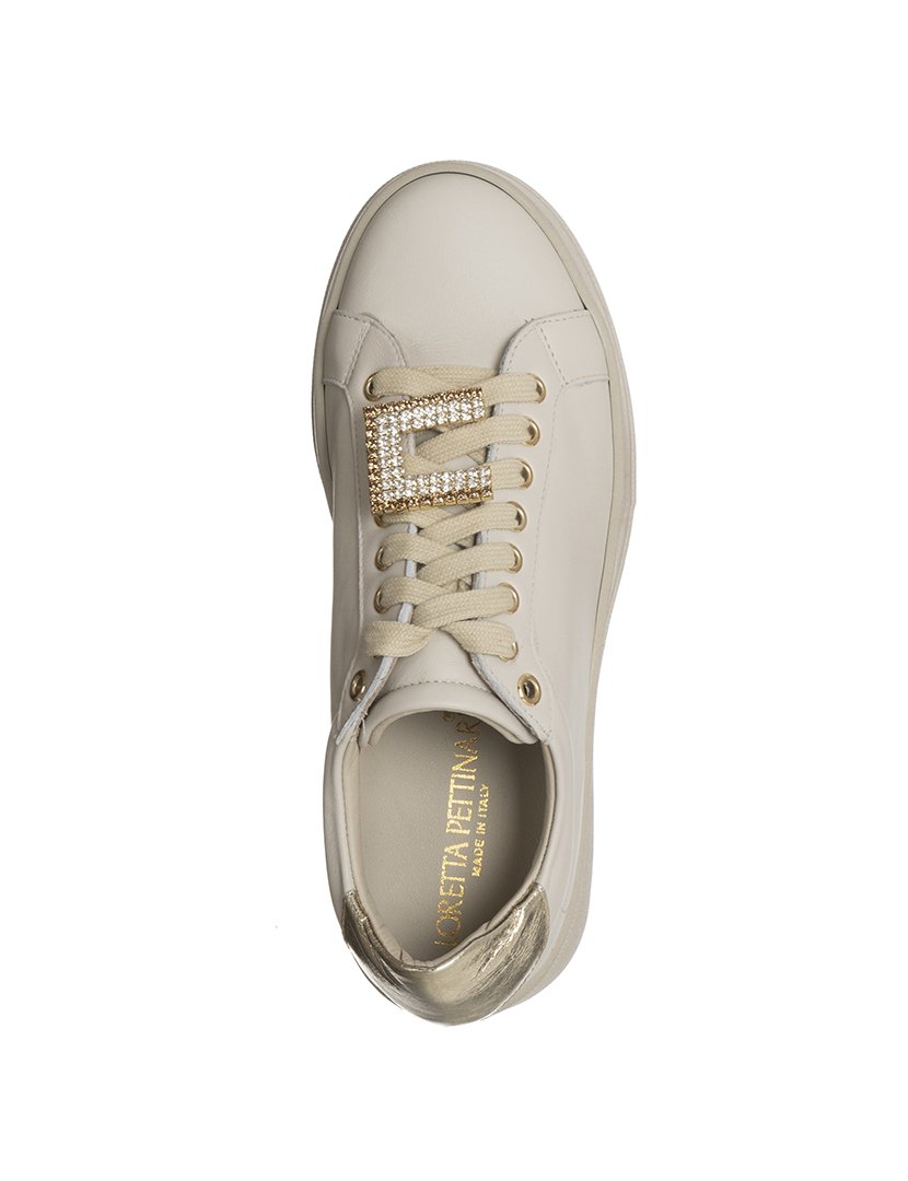 Ténis Senhora Bege e Dourado