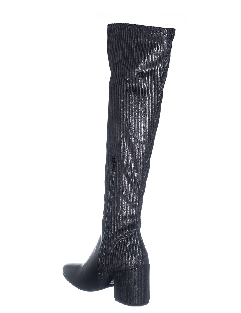 Botas Cano Alto com Salto Senhora Preto