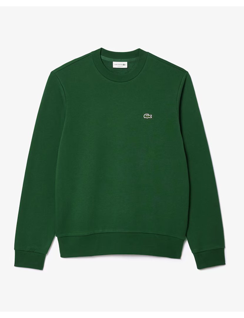 Sweatshirt de Felpa com Gola Redonda Verde