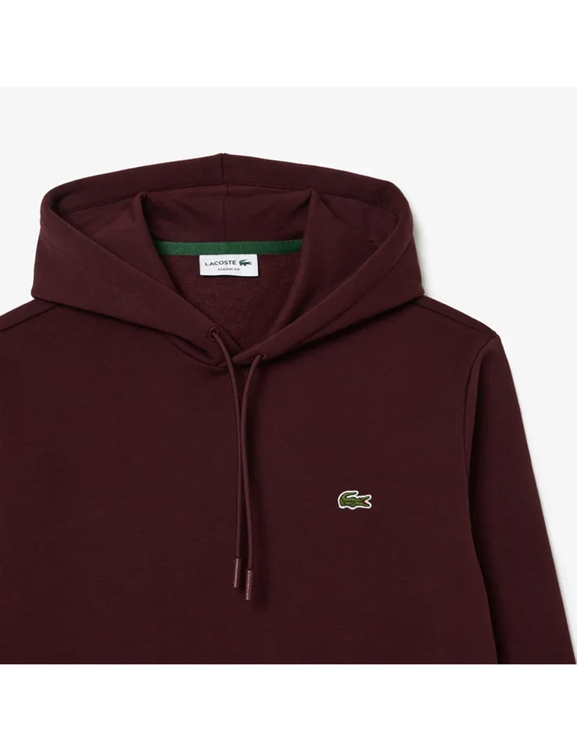 Sweatshirt com capuz Fleece Bordô