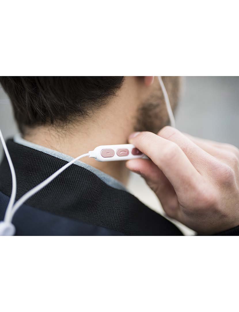 Earphones M6 Rosa Dourado