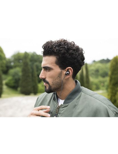 Earphones M4 Preto/Prateado