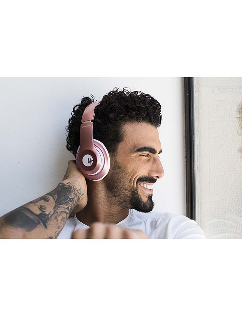 Headphones H2 Rosa Dourado