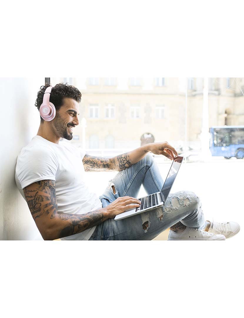 Headphones H2 Rosa Dourado