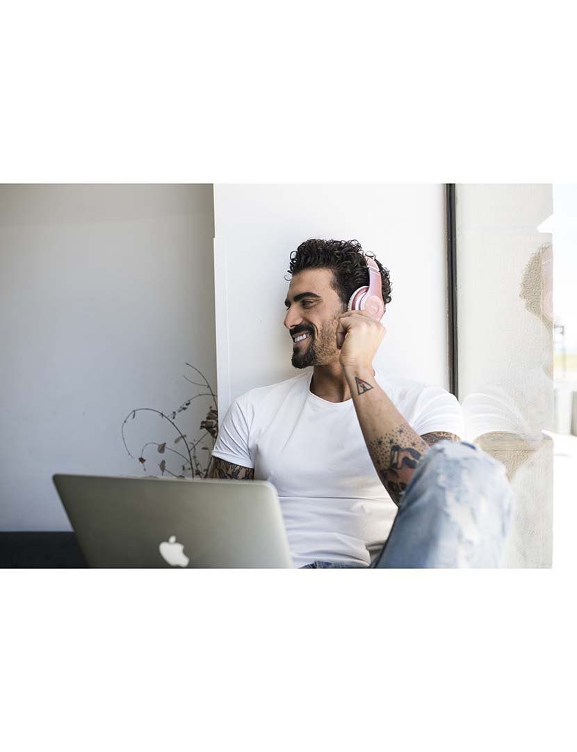 Headphones H2 Rosa Dourado