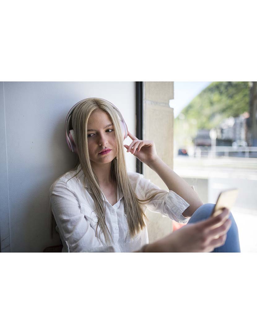 Headphones H2 Rosa Dourado