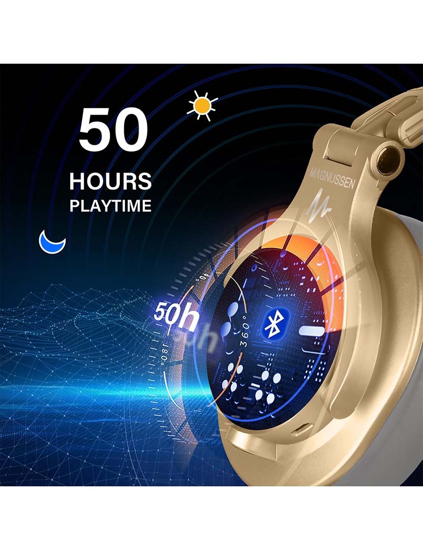 Headphones H6 Dourado Bege