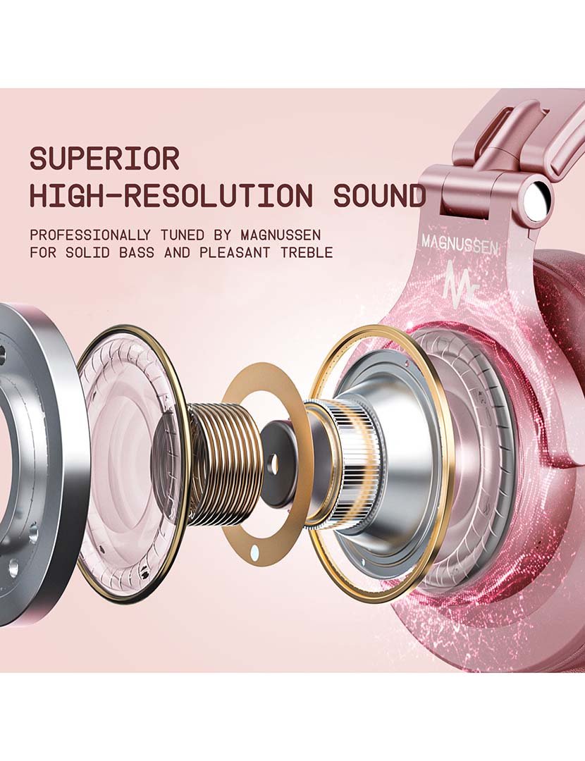 Headphones H6 Rosa Dourado