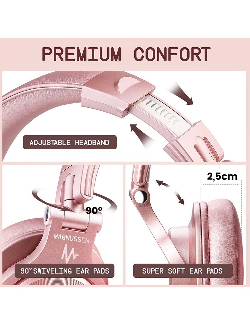 Headphones H6 Rosa Dourado