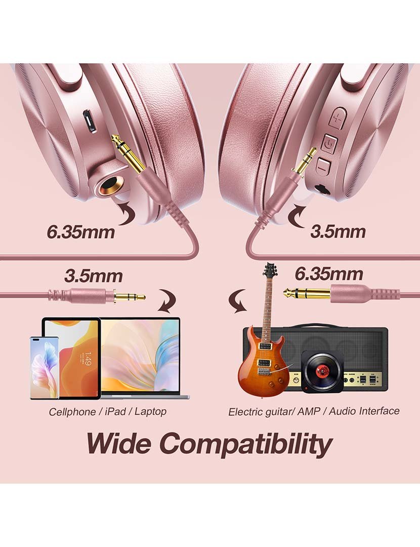 Headphones H6 Rosa Dourado