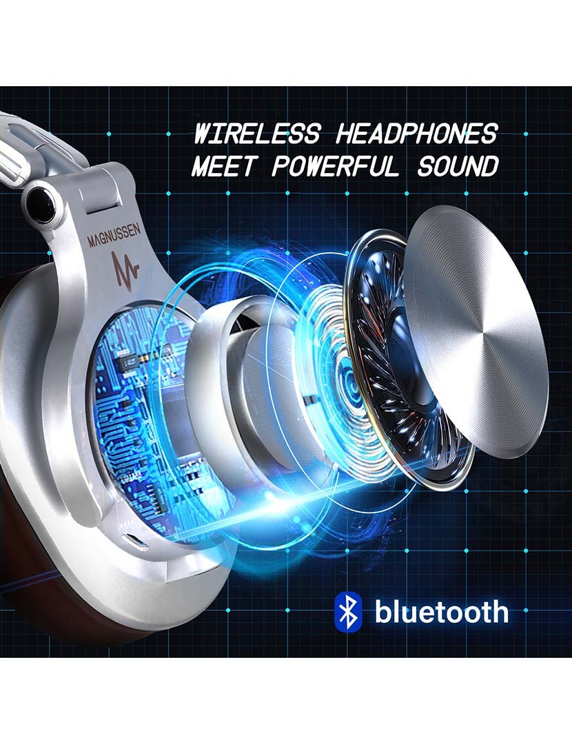 Headphones H6 Castanho Prateado