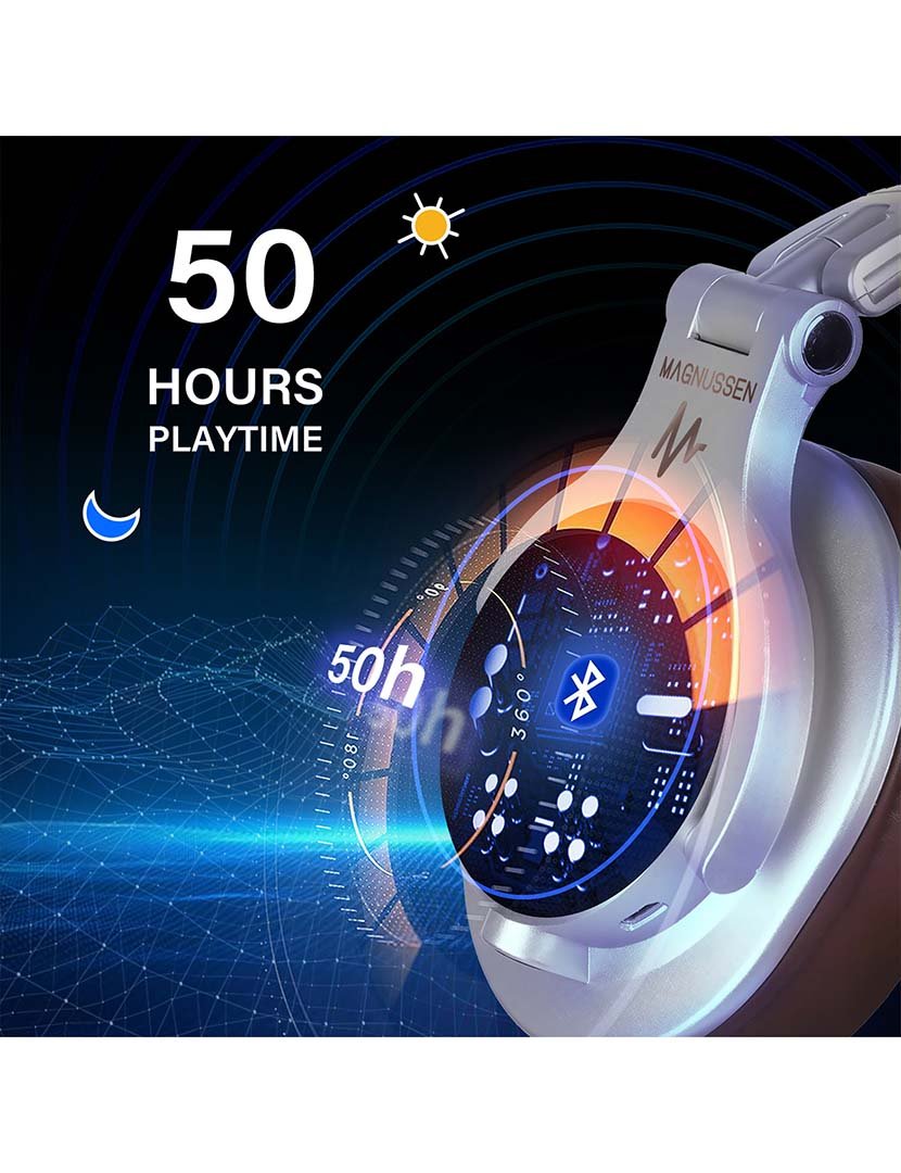 Headphones H6 Castanho Prateado