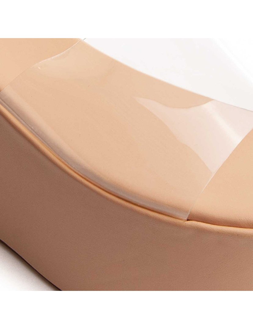 Sandálias com Plataforma Senhora Bege e Transparente