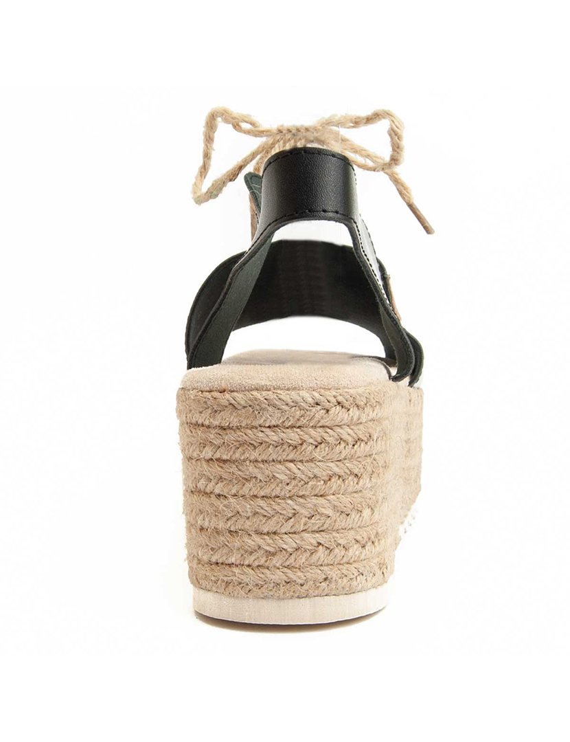 Sandálias com Cunha Senhora Preto