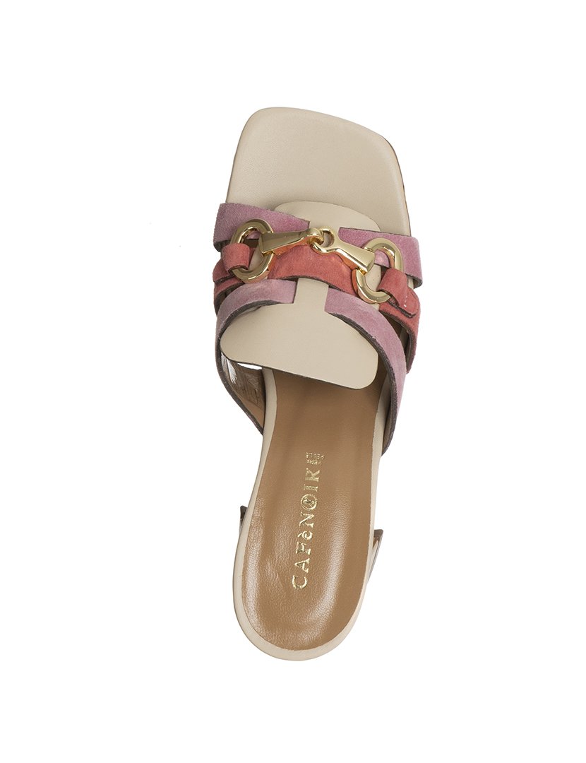 Sandálias Senhora Bege e Rosa