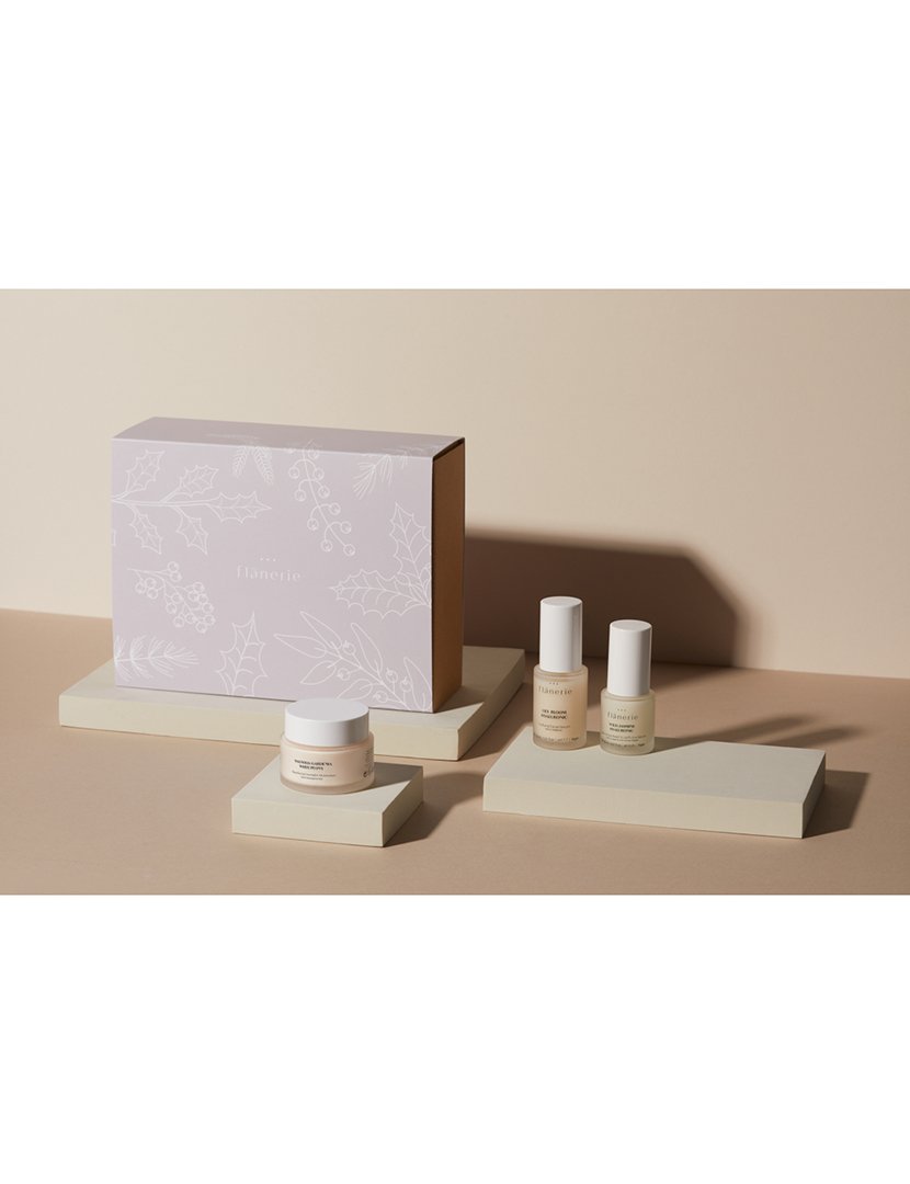 Conjunto de Natal Rotina de cuidados noturnos em 3 passos