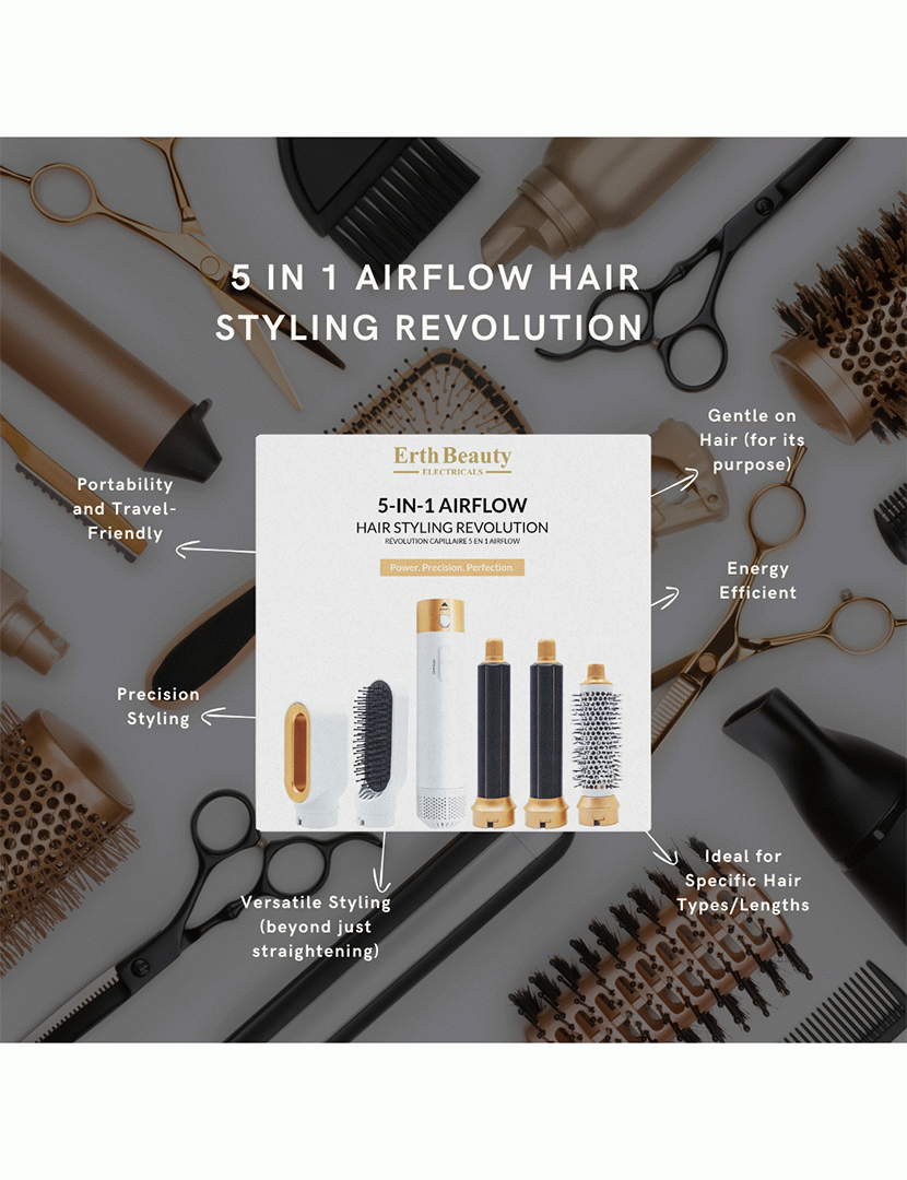 Revolução de Estilo de Cabelo de Fluxo de Ar 5 em 1