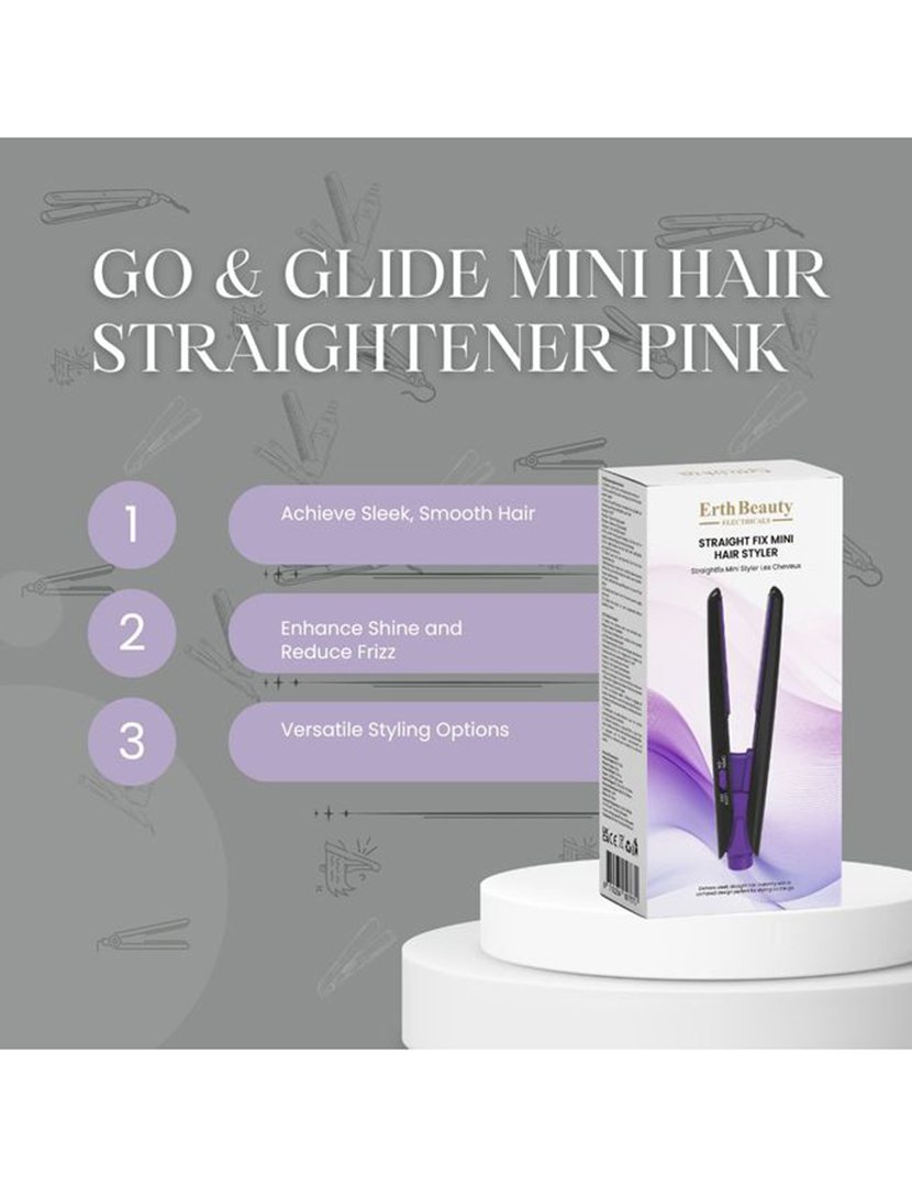 Mini Alisador de Cabelo Preto