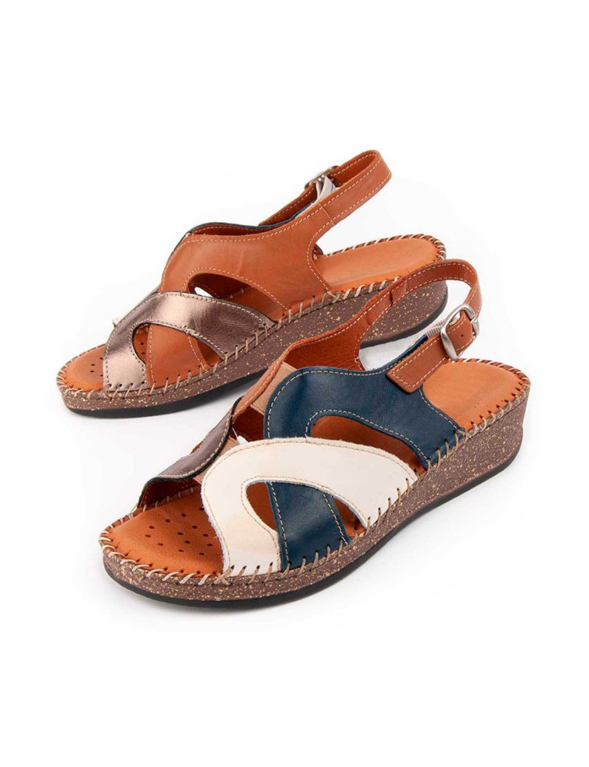 Sandálias de Cunha Senhora Azul