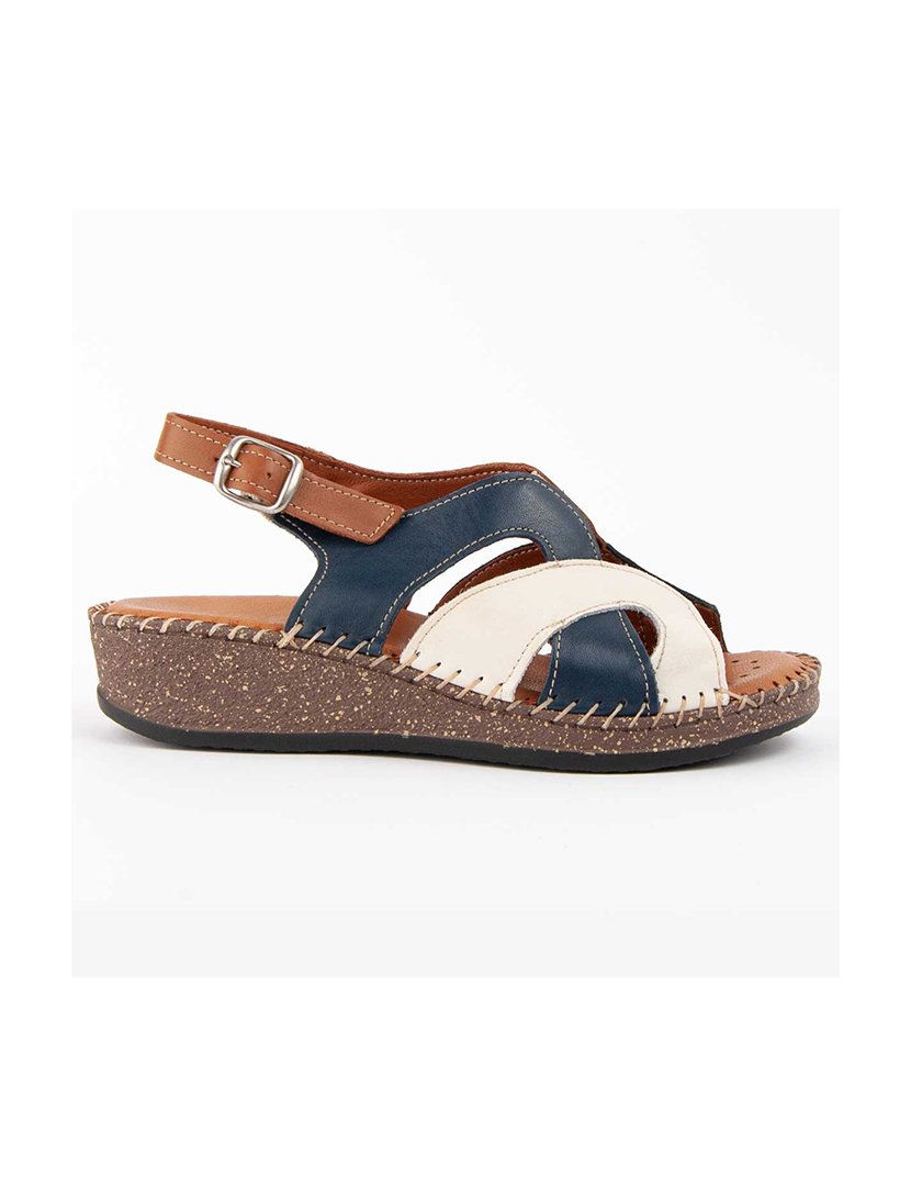 Sandálias de Cunha Senhora Azul