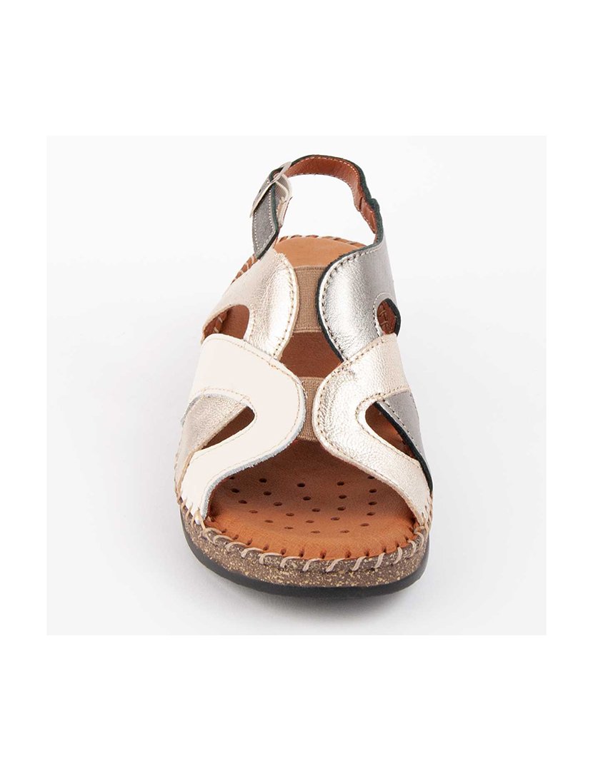 Sandálias de Cunha Senhora Bege