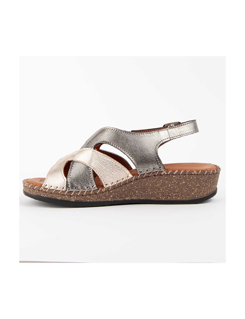 Sandálias de Cunha Senhora Bege