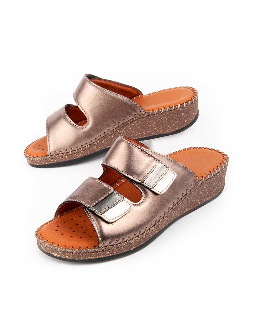 Sandálias de Cunha Senhora Cinza