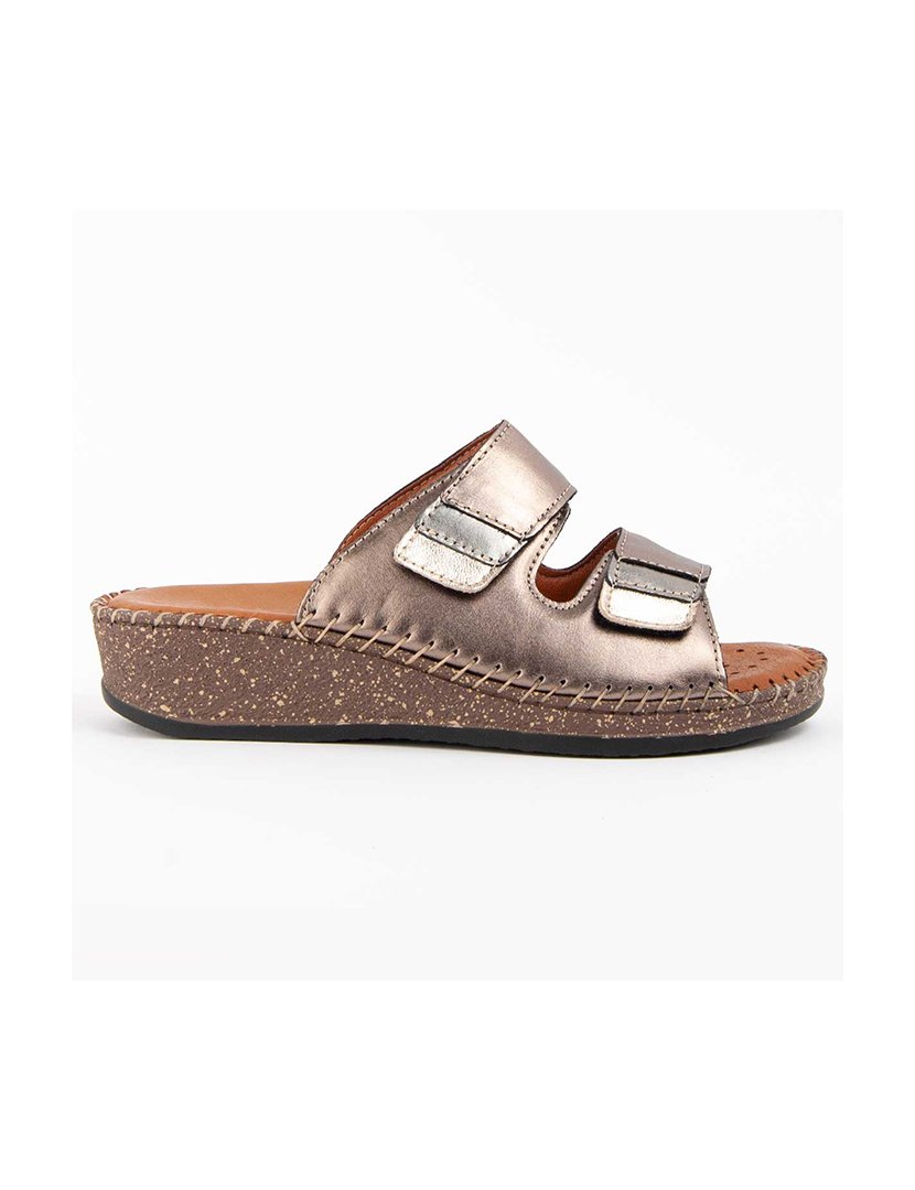 Sandálias de Cunha Senhora Cinza