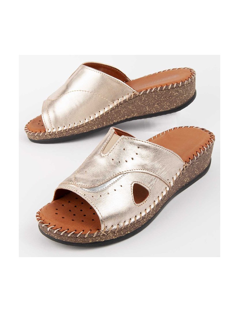 Sandálias de Cunha Senhora Dourado