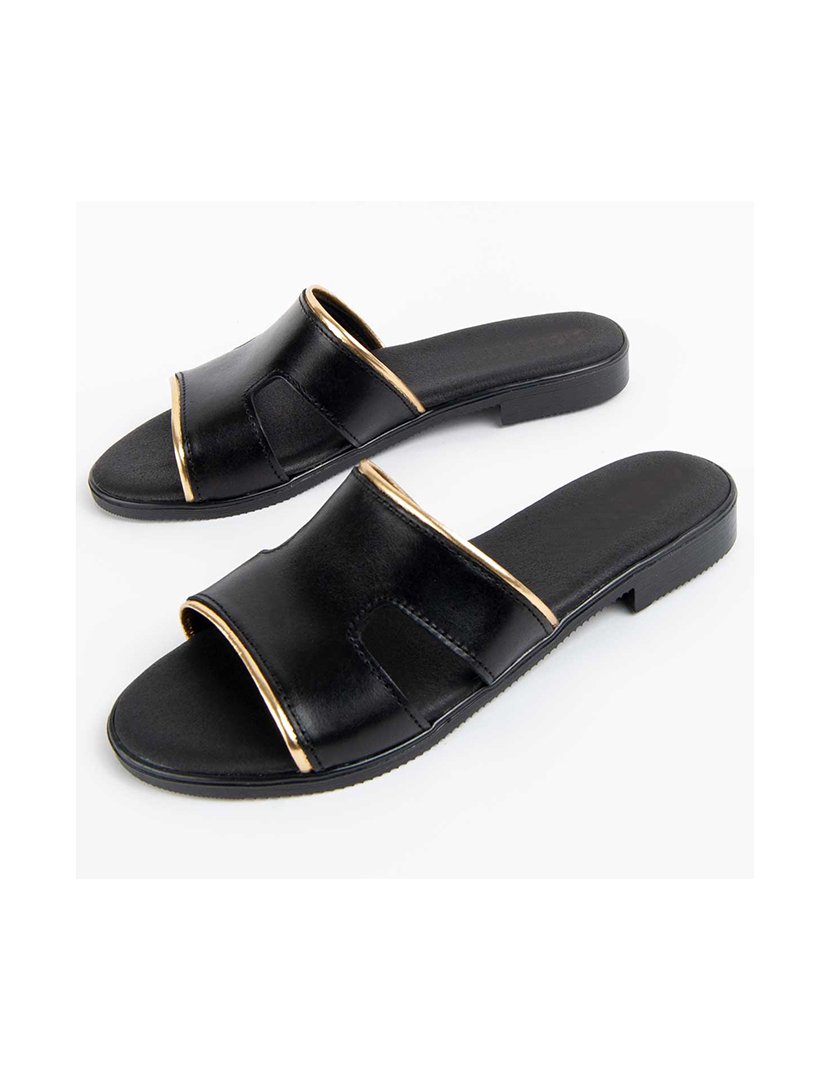 Sandálias Rasas Senhora Preto