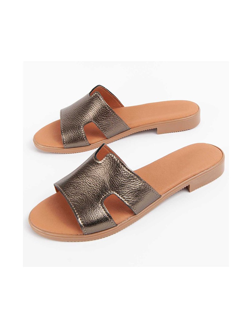 Sandálias Rasas Senhora Cinza