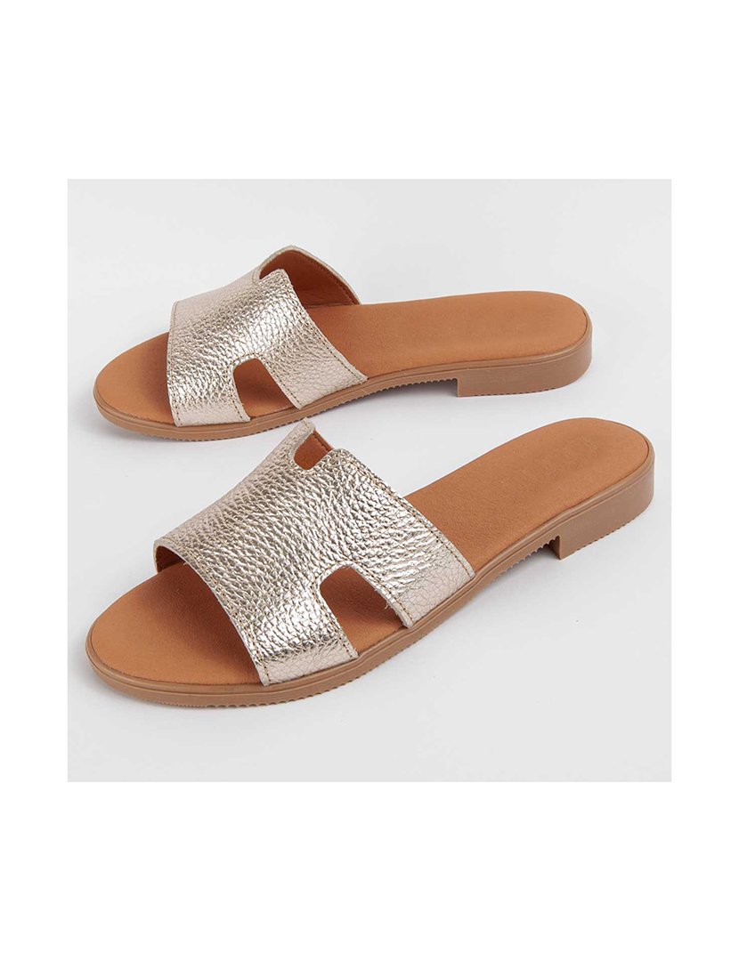 Sandálias Rasas Senhora Dourado