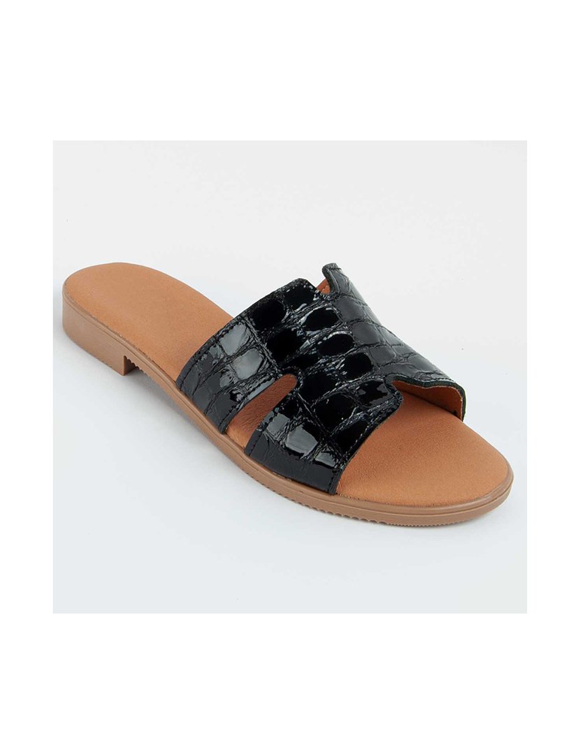 Sandálias Rasas Senhora Preto
